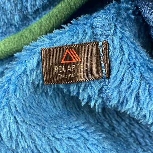 Patagonia Synchilla Snap-T Fleece Pullover Blue Green Trim Women’s Medium Retro - Picture 9 of 10